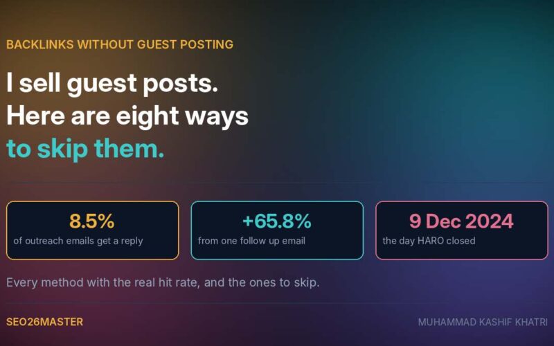 Eight ways to get backlinks without guest posting, with real success rates