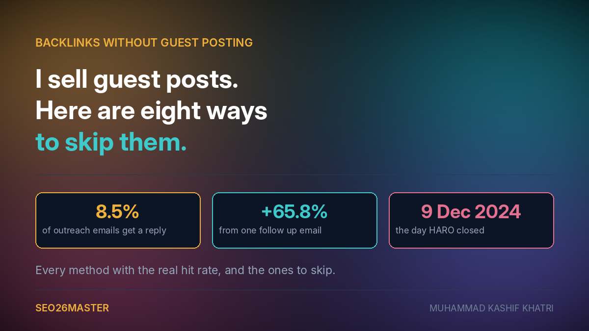 Eight ways to get backlinks without guest posting, with real success rates